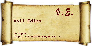 Voll Edina névjegykártya